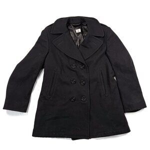 Sterlingwear Peacoat Womens 10 R Black Enlisted Wool Coat Overcoat Military
